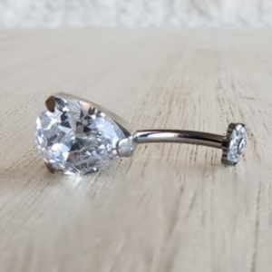 Navel Zircónias com Flor