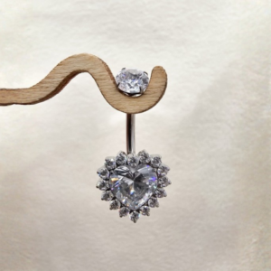 Navel Coração Zircónias III